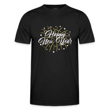 Frohes neues Jahr! - Männer Funktions-T-Shirt - Schwarz - Vorne - AI Model Male 178 dark (178cm)
