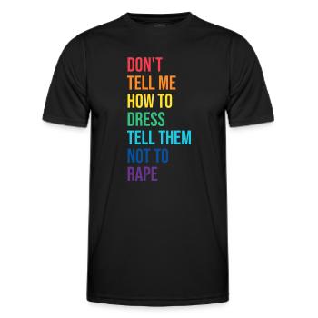 Ne me dites pas comment habiller Sexual Assault Awarenes - T-shirt sport Homme - noir - Devant - AI Model Male 178 dark (178cm)