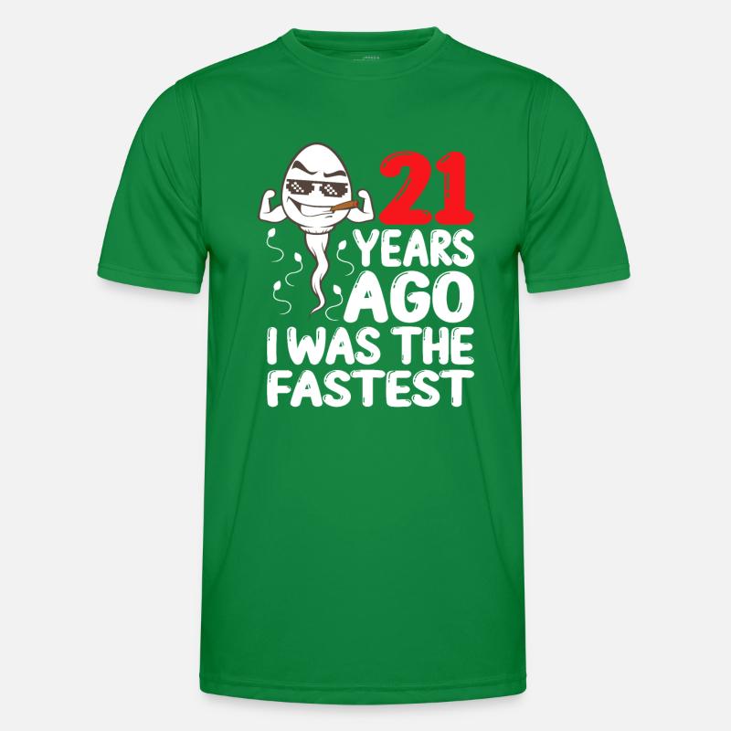 Robe bâillon d’anniversaire Il y a 21 ans, j’étais la plus rapide T-shirt sport Homme