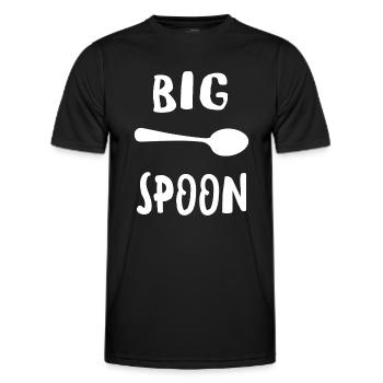 Big Spoon - Lustiges passendes Familienpaar - Männer Funktions-T-Shirt - Schwarz - Vorne - AI Model Male 178 dark (178cm)