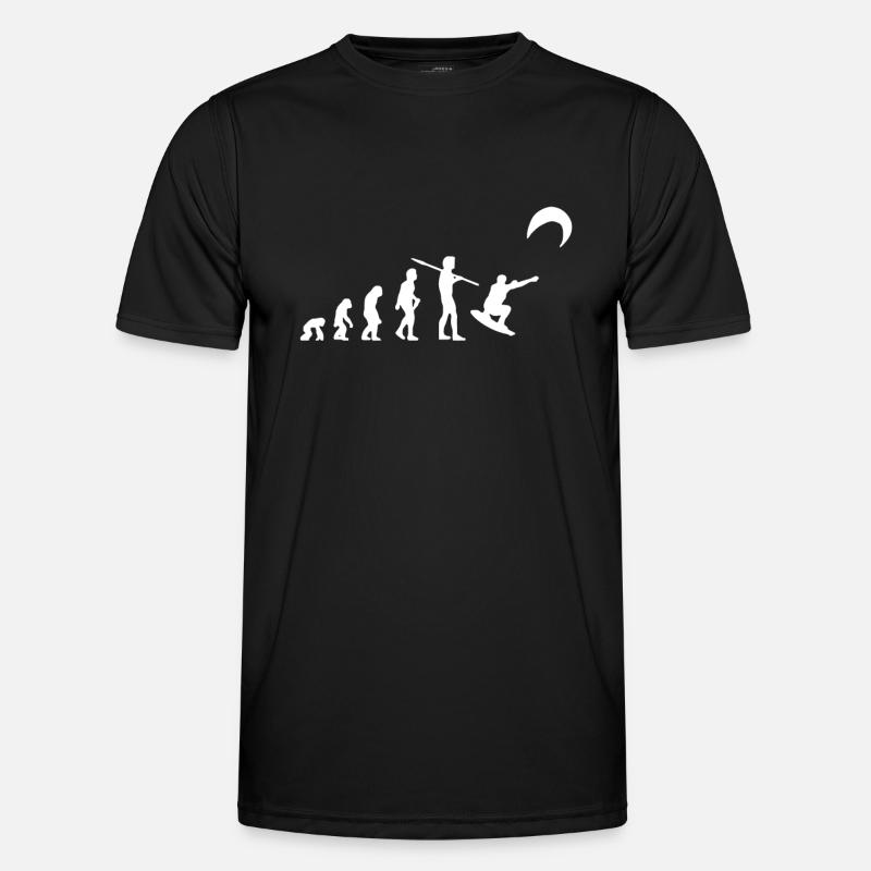 Kitersurfer Evolution Kiteboarding Kitesurfen - Männer Funktions-T-Shirt - Schwarz