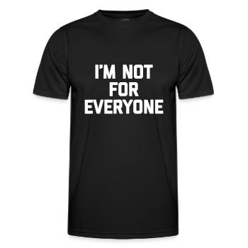 Je ne suis pas pour tout le monde drôle de nouveauté sarcastique - T-shirt sport Homme - noir - Devant - AI Model Male 178 dark (178cm)