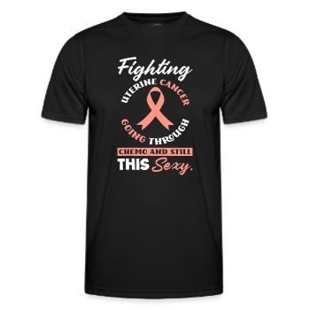 Kampf gegen Gebärmutterkrebs, Chemo & immer noch sexy - Männer Funktions-T-Shirt - Schwarz - Vorne - AI Model Male 178 dark (178cm)