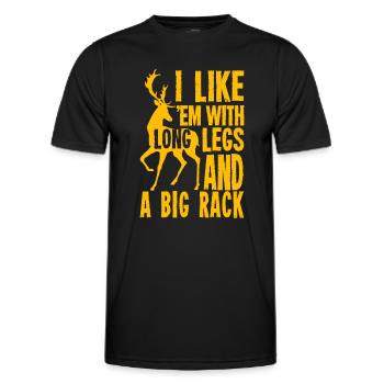 Lustiges Hirschjagd-Zitat Geschenk für Jäger - Männer Funktions-T-Shirt - Schwarz - Vorne - AI Model Male 178 dark (178cm)