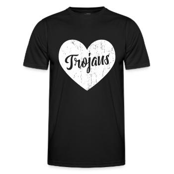 Trojans School Sports Fan Team Spirit Mascot - Men's Functional T-Shirt - black - Front - AI Model Male 178 dark (178cm)