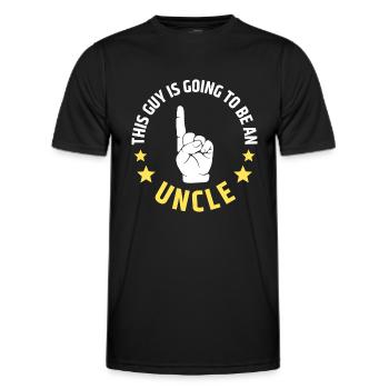Dieser Typ wird ein Onkel - Männer Funktions-T-Shirt - Schwarz - Vorne - AI Model Male 178 dark (178cm)