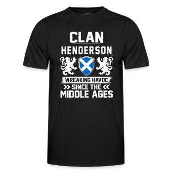 Clan HENDERSON schottische familie schottland - Männer Funktions-T-Shirt - Schwarz - Vorne - AI Model Male 178 dark (178cm)