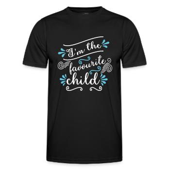 Ich bin das Lieblingskind Lustiger Witz Familie Matching - Männer Funktions-T-Shirt - Schwarz - Vorne - AI Model Male 178 dark (178cm)