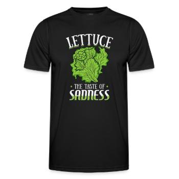 Salat Der Geschmack der Traurigkeit Lustig Vegan Grün - Männer Funktions-T-Shirt - Schwarz - Vorne - AI Model Male 178 dark (178cm)
