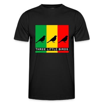 DREI KLEINE VÖGEL - Männer Funktions-T-Shirt - Schwarz - Vorne - AI Model Male 178 dark (178cm)