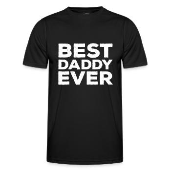 Mens Best Daddy Ever, Father's Day - Men's Functional T-Shirt - black - Front - AI Model Male 178 dark (178cm)