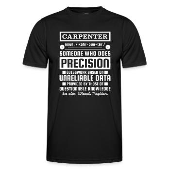 Funny Carpenter Definition - Men's Functional T-Shirt - black - Front - AI Model Male 178 dark (178cm)