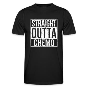 Chemise chimio Straight Outta Battle Cancer Awareness - T-shirt sport Homme - noir - Devant - AI Model Male 178 dark (178cm)