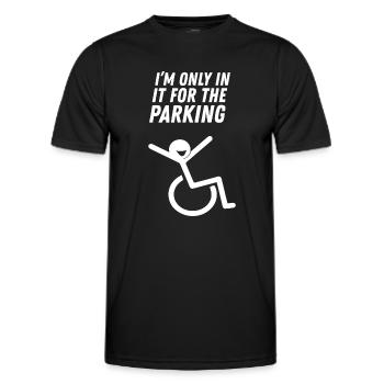 L’original I’m Only In It For The Parking - T-shirt sport Homme - noir - Devant - AI Model Male 178 dark (178cm)