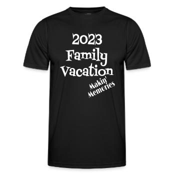 Passende Erinnerungen an den Familienurlaub 2023 - Männer Funktions-T-Shirt - Schwarz - Vorne - AI Model Male 178 dark (178cm)