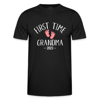 First time grandma 2023 for granny to be - Men's Functional T-Shirt - black - Front - AI Model Male 178 dark (178cm)