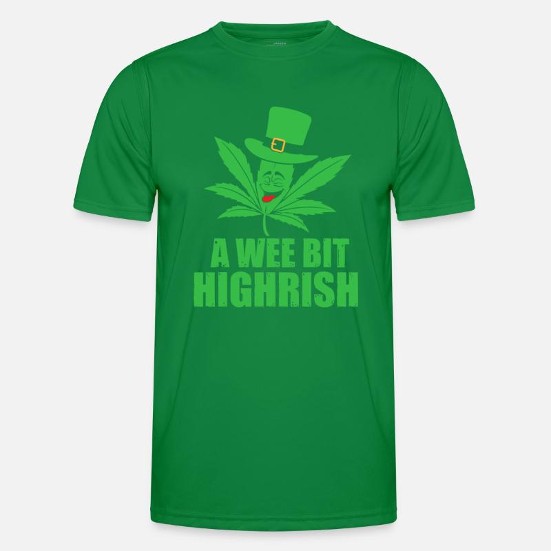 Ein kleines bisschen Highrish Funny 420 Weed Marihuana Männer Funktions-T-Shirt