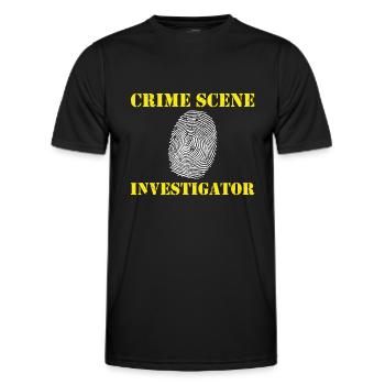 Tatort-Ermittler Fingerabdruck-Detektiv - Männer Funktions-T-Shirt - Schwarz - Vorne - AI Model Male 178 dark (178cm)