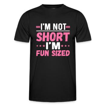 Ich bin nicht klein Ich bin lustig Größe lustig kleine Person - Männer Funktions-T-Shirt - Schwarz - Vorne - AI Model Male 178 dark (178cm)