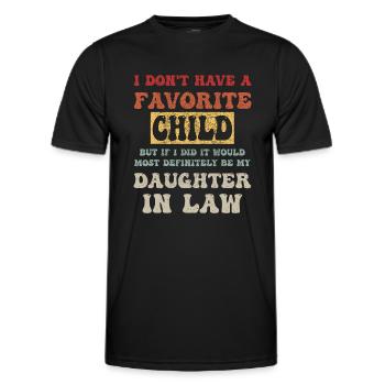 Ich habe kein Lieblingskind, aber wenn ich es täte - Männer Funktions-T-Shirt - Schwarz - Vorne - AI Model Male 178 dark (178cm)