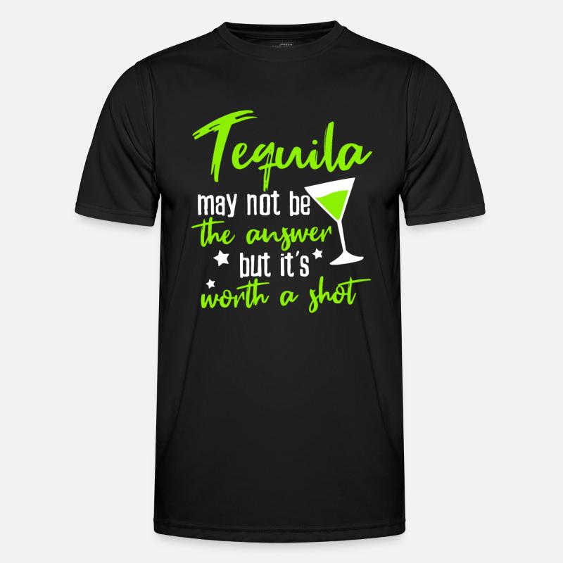 Tequila einen Versuch wert - Männer Funktions-T-Shirt - Schwarz