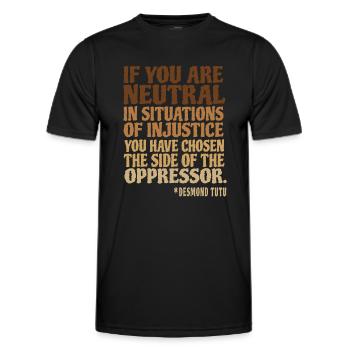 Si vous êtes neutre dans des situations - T-shirt sport Homme - noir - Devant - AI Model Male 178 dark (178cm)