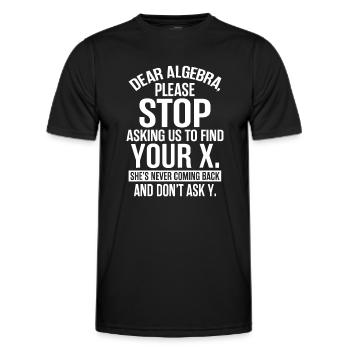 Algebra Teacher Apparel - Awesome Funny Math - Men's Functional T-Shirt - black - Front - AI Model Male 178 dark (178cm)