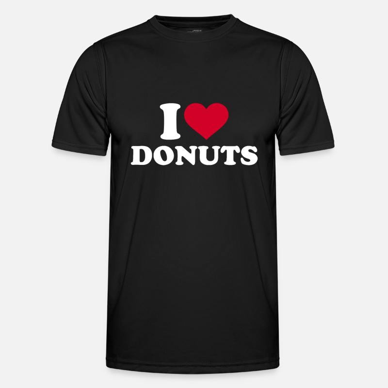 I love donuts - Men's Functional T-Shirt - black