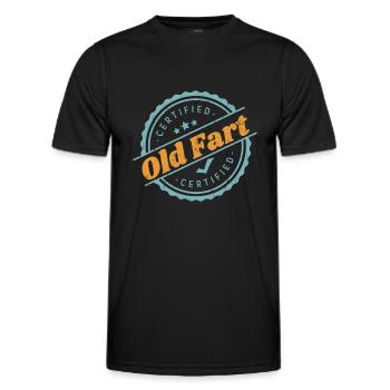 Certified Old Fart Funny Retirement Gift Birthday - Men's Functional T-Shirt - black - Front - AI Model Male 178 dark (178cm)