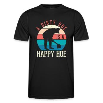 Ein Dirty ist eine fröhliche, lustige Gartenarbeit - Männer Funktions-T-Shirt - Schwarz - Vorne - AI Model Male 178 dark (178cm)