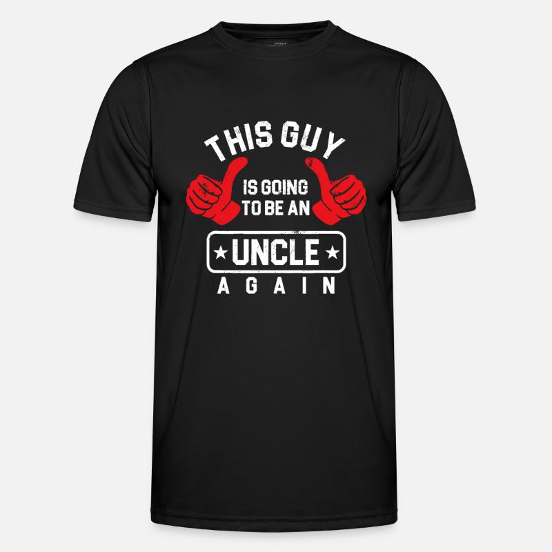 Onkel Schwangerschaftsankündigung wird Onkel sein - Männer Funktions-T-Shirt - Schwarz