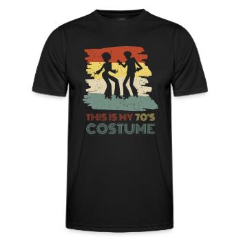 Halloween 1970er Jahre Party Disco Das sind meine 70er Jahre - Männer Funktions-T-Shirt - Schwarz - Vorne - AI Model Male 178 dark (178cm)