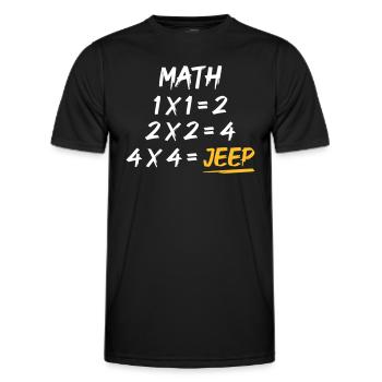 Math 4x4 Jeeps - Men's Functional T-Shirt - black - Front - AI Model Male 178 dark (178cm)