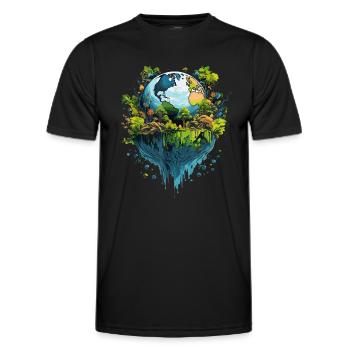 Respect Your Mother on Earth Day - Men's Functional T-Shirt - black - Front - AI Model Male 178 dark (178cm)
