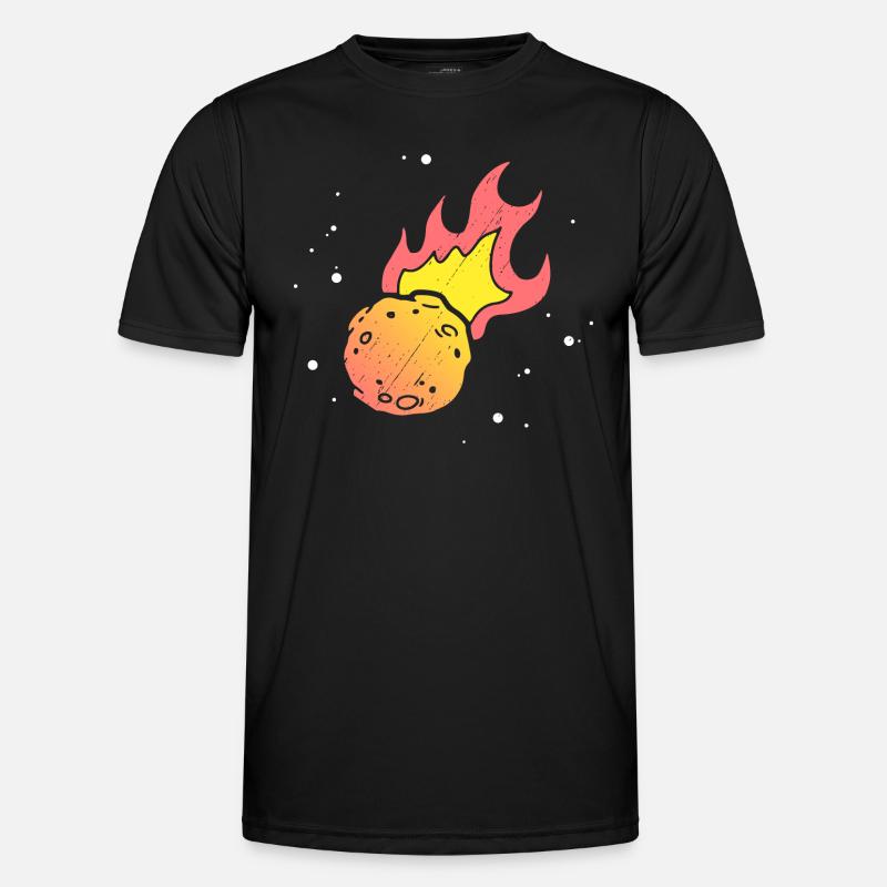 Distressed Meteor - Männer Funktions-T-Shirt - Schwarz