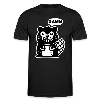 Verdammter Biber - Männer Funktions-T-Shirt - Schwarz - Vorne - AI Model Male 178 dark (178cm)