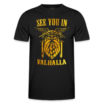 Wikinger Odin Walhalla nordisch - Männer Funktions-T-Shirt - Schwarz - Vorne - AI Model Male 178 dark (178cm)