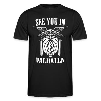 Wikinger Odin Walhalla nordisch - Männer Funktions-T-Shirt - Schwarz - Vorne - AI Model Male 178 dark (178cm)