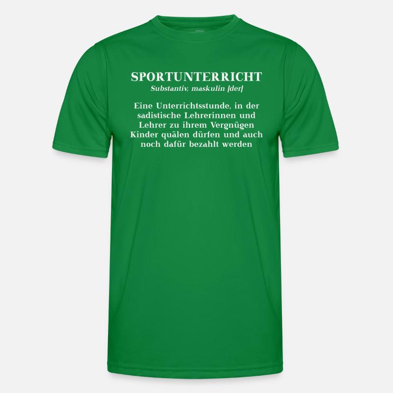 Physical Education Definition Funny Gift Idea Men's Functional T-Shirt
