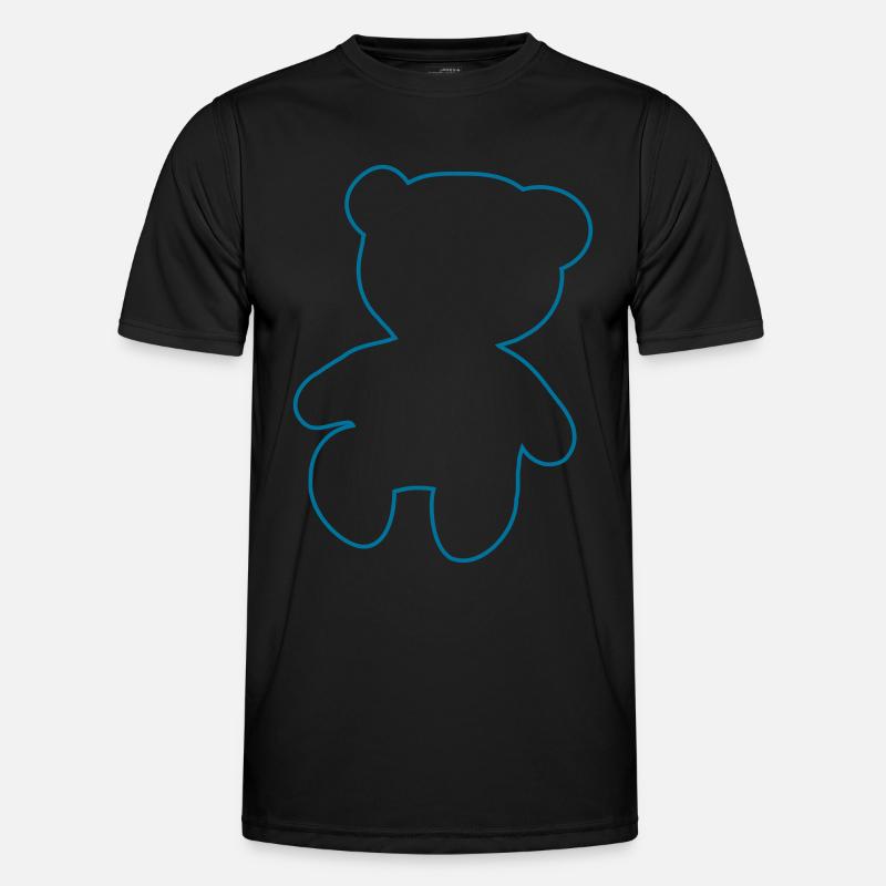 teddybär - Männer Funktions-T-Shirt - Schwarz