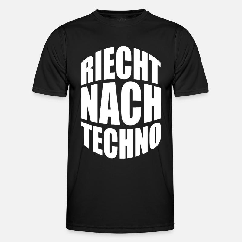 Riecht nach Techno - Männer Funktions-T-Shirt - Schwarz