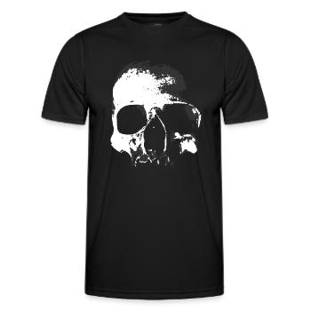 Düsterer Totenkopf - Männer Funktions-T-Shirt - Schwarz - Vorne - AI Model Male 178 dark (178cm)