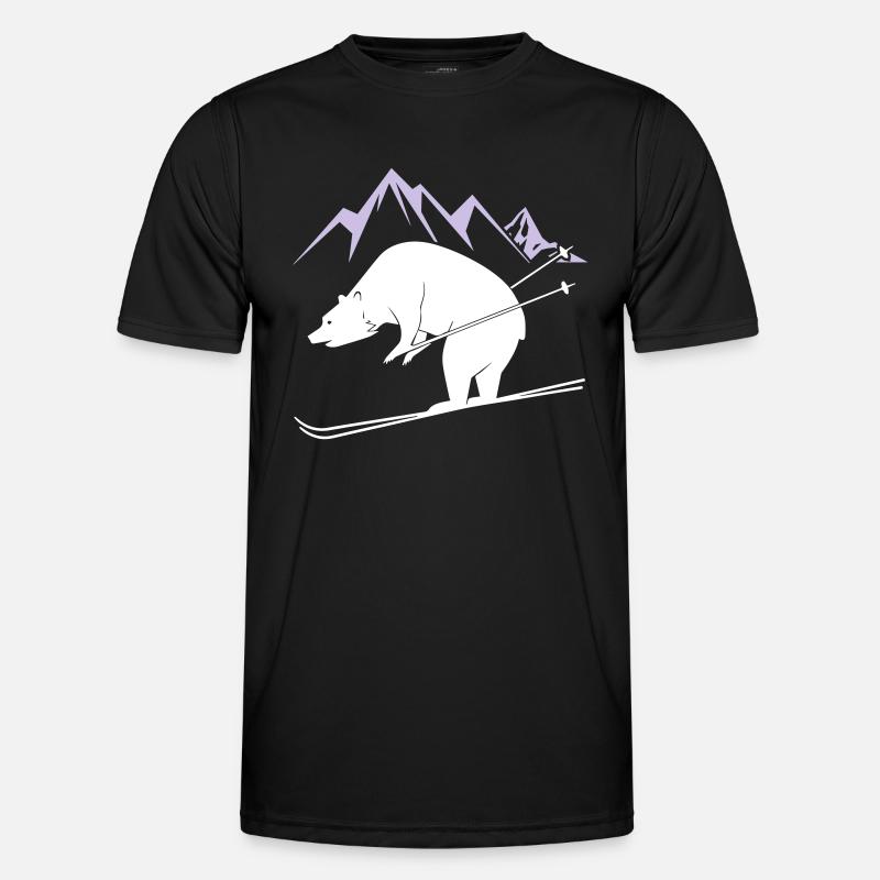 Snowboard Bear - Men's Functional T-Shirt - black