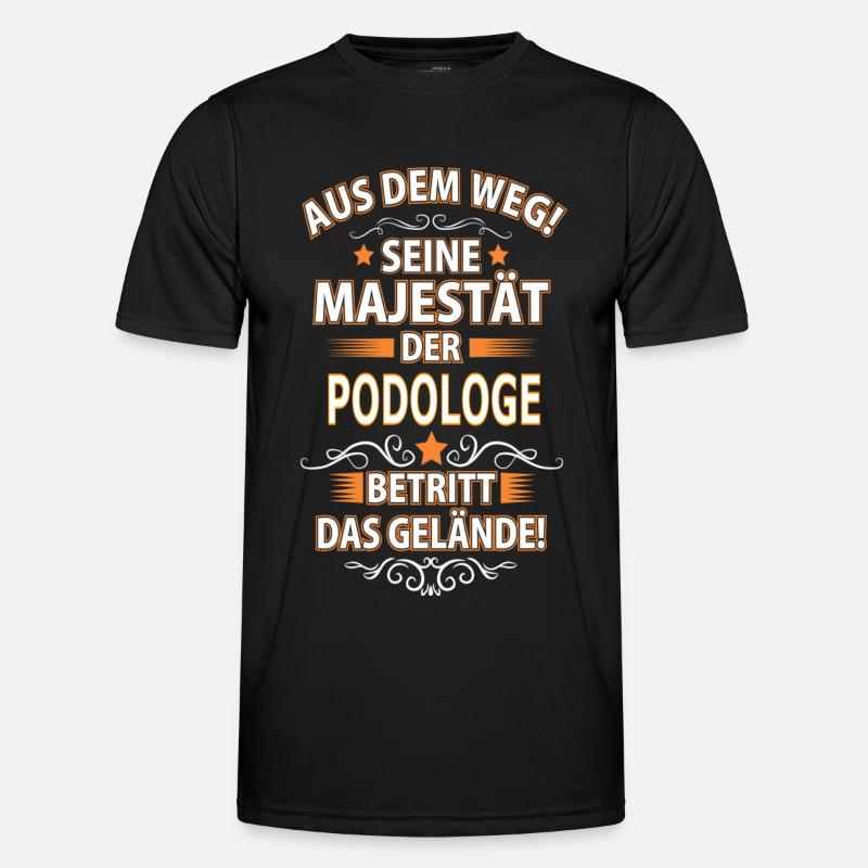 PODOLOGE - Männer Funktions-T-Shirt - Schwarz