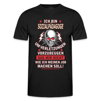 SOZIALPÄDAGOGE - Männer Funktions-T-Shirt - Schwarz - Vorne - AI Model Male 178 dark (178cm)