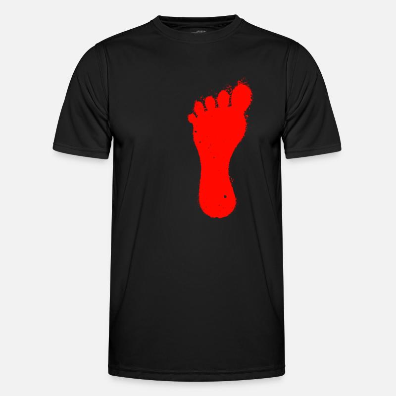 red left foot Men's Functional T-Shirt