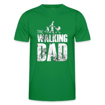 The walking dad - T-shirt sport Homme - vert - Devant - AI Model Male 178 dark (178cm)