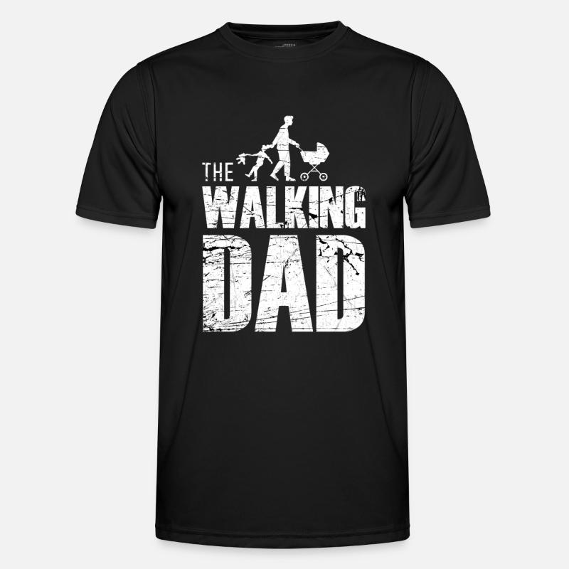 The walking dad - Männer Funktions-T-Shirt - Schwarz