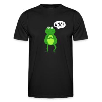 Lustige Amphibie - Männer Funktions-T-Shirt - Schwarz - Vorne - AI Model Male 178 dark (178cm)