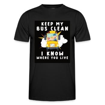 Funny School Bus Driver Appreciation anniversary - Männer Funktions-T-Shirt - Schwarz - Vorne - AI Model Male 178 dark (178cm)
